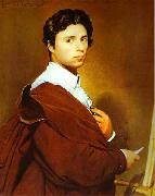 Jean Auguste Dominique Ingres Self portrait at age 24 oil